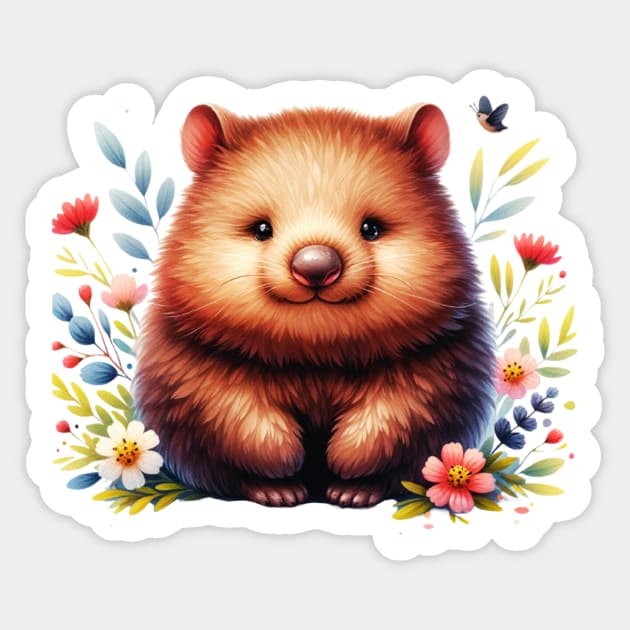 Cute Baby Wombat Sticker by The Jumping Cart